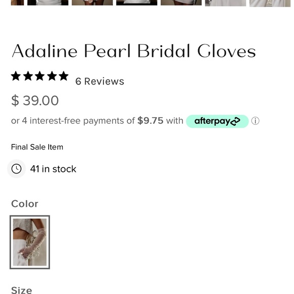 Bachelorette pearl gloves 12th tribe - Picture 3 of 5